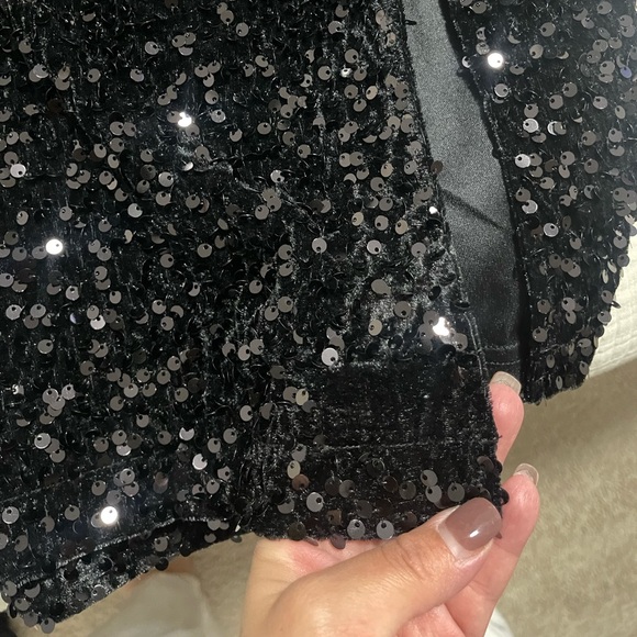 NEW YEARS EVE DRESS - Black sequin dress with corset style back. - Picture 8 of 10